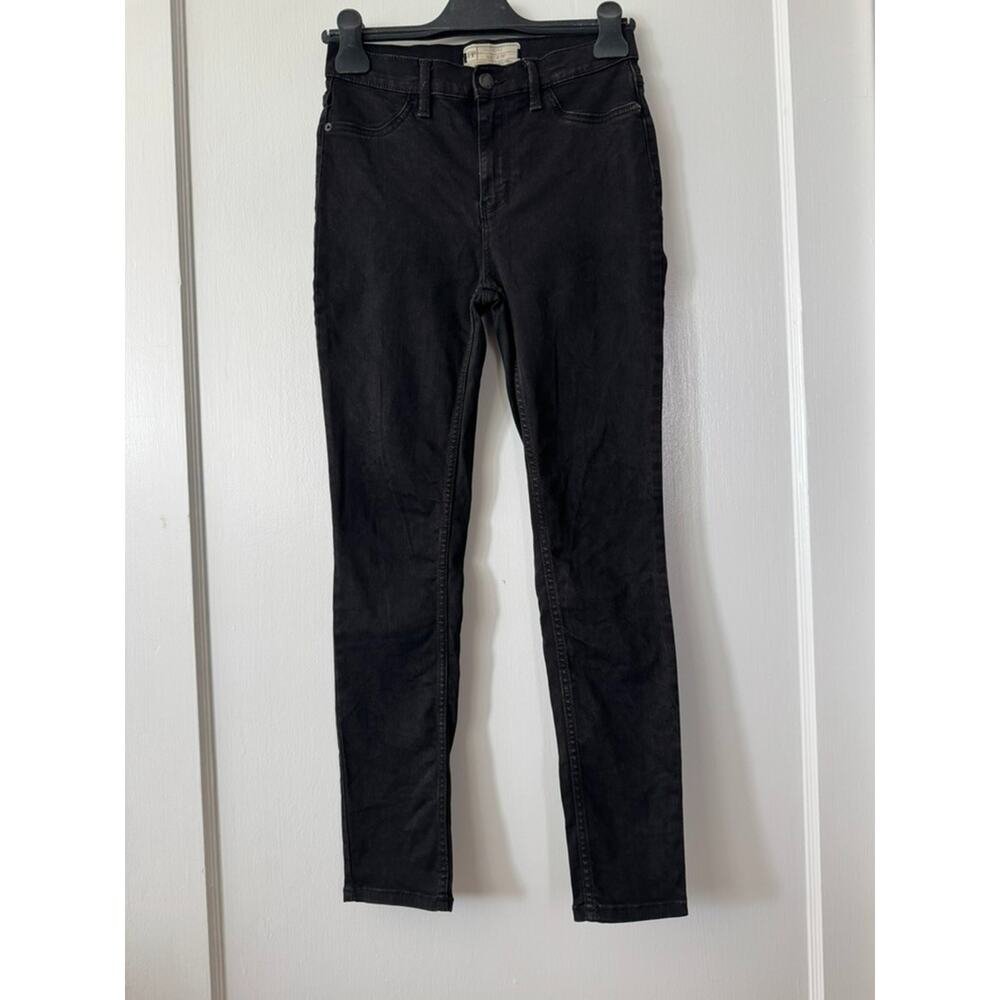 Free People Women's Black Straight Leg Denim Pant Size 28S